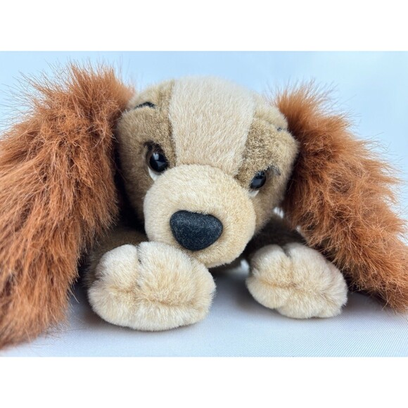 Vintage Disney Lady and the Tramp Plush Lady Laying Down Pink Bow Stuffed Animal - Picture 1 of 12